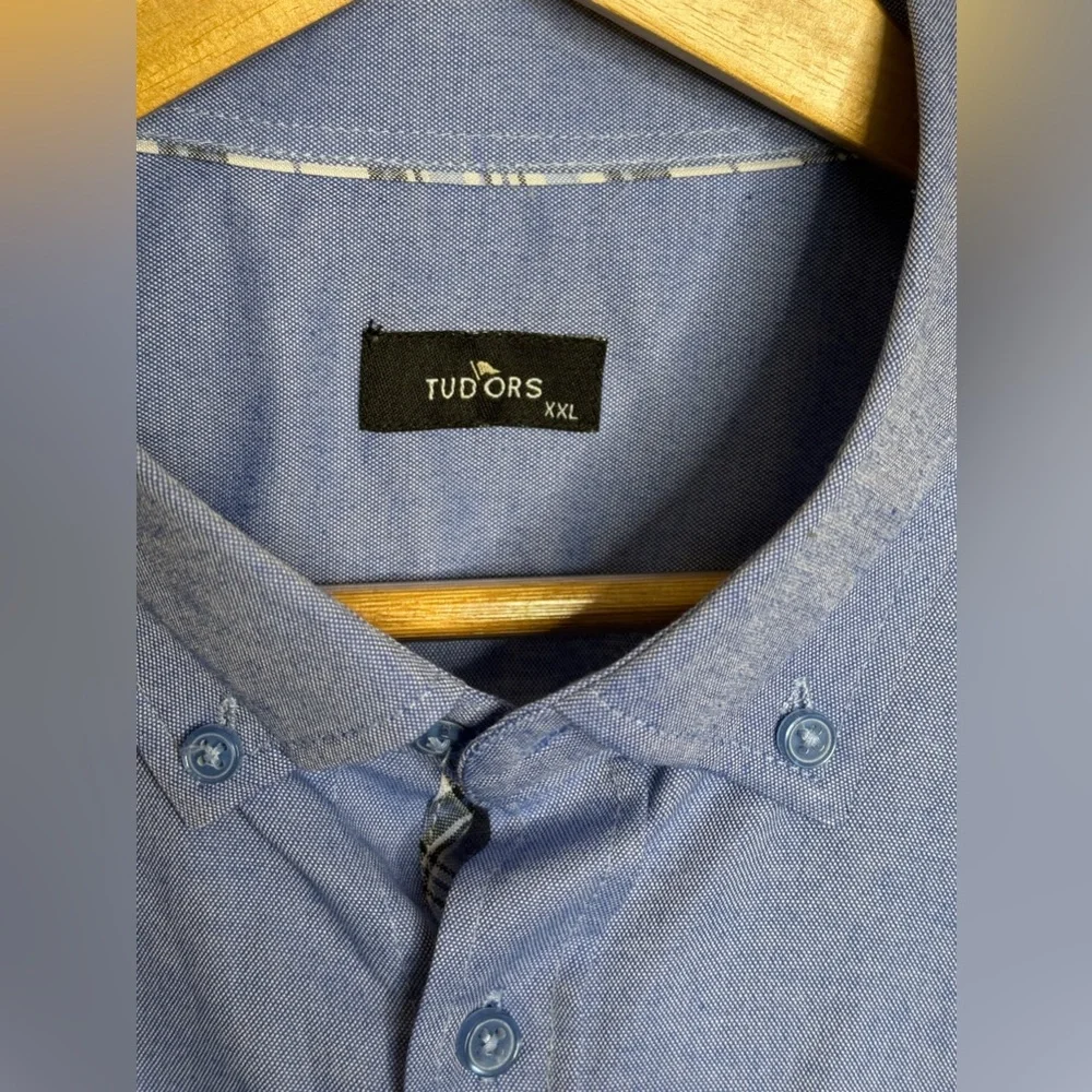 Tudor Casual Blue Button Down Shirt